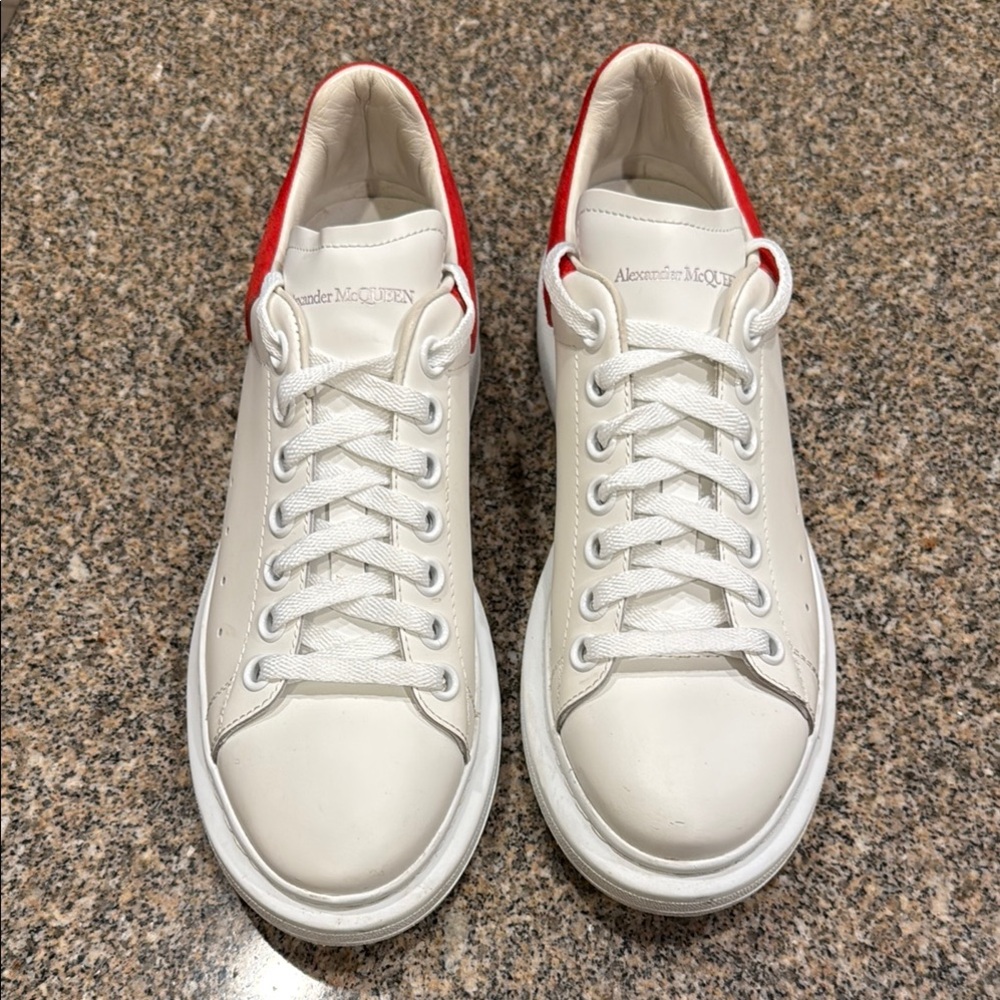 Alexander McQueen White and Red Men's Shoes